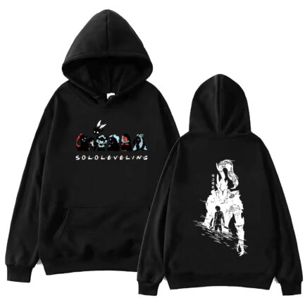 Solo Leveling Anime Hoodie Black