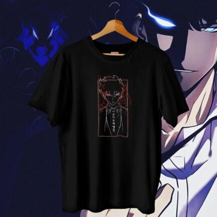 Solo Leveling Sung Jinwoo Minimalist T-Shirt Black