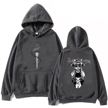 Solo Leveling Cool Anime Hoodie Gray