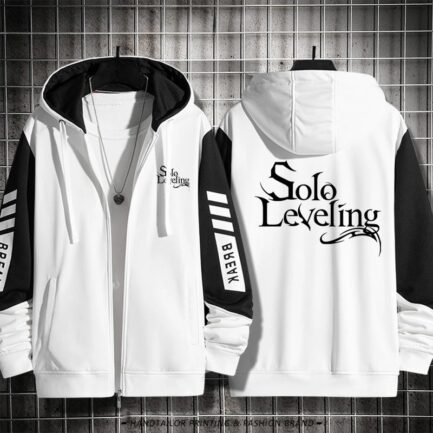 Solo Leveling Title Anime Jacket White