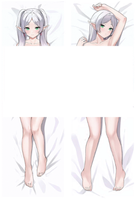 Frieren Anime Night Gown Body Pillow NSFW