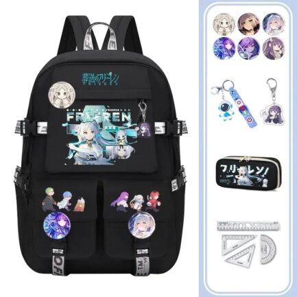 Frieren Beyond Journey's End School Backpack Black