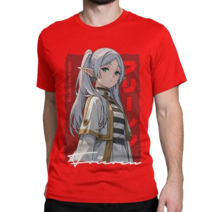 Frieren Anime T-Shirt Red