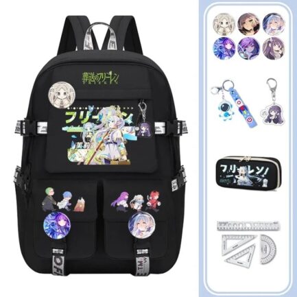 Frieren Anime School Backpack Black