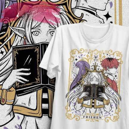 Frieren Anime Vintage Shirt White