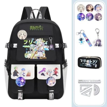Frieren Anime School Backpack White