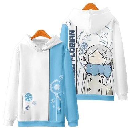 Frieren Winter Hoodie White