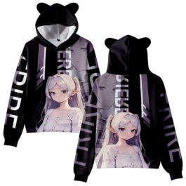 Frieren Anime Cute Hoodie with Ears