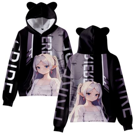 Frieren Anime Cute Hoodie with Ears