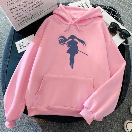 Frieren Minimalist Hoodie Pink