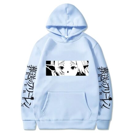 Frieren Beyond Journey's End Manga Hoodie Light Blue