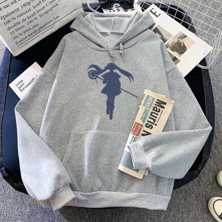 Frieren Minimalist Hoodie Gray