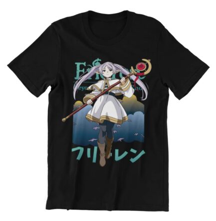 Frieren Beyond Journey's End Anime T-Shirt Black