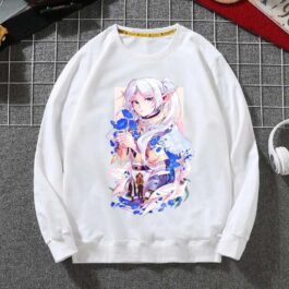 Frieren Anime Flower Sweater