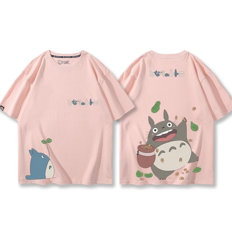 Studio Ghibli Totoro Oversized Anime Shirt Pink