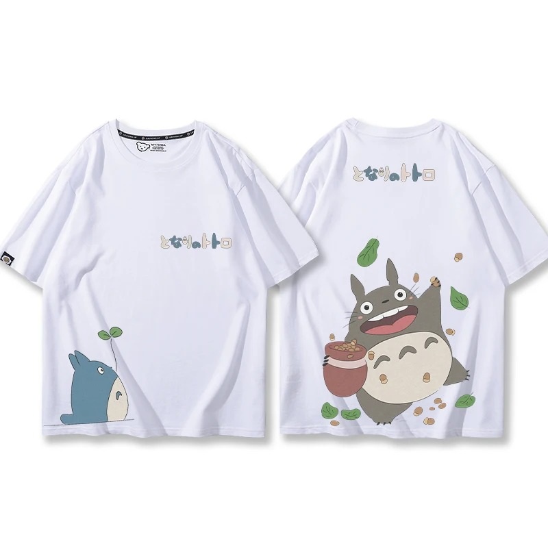 Studio Ghibli Totoro Oversized Anime Shirt White