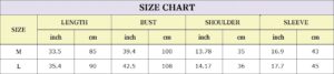 Studio Ghibli Kiki Cosplay for Adults size chart