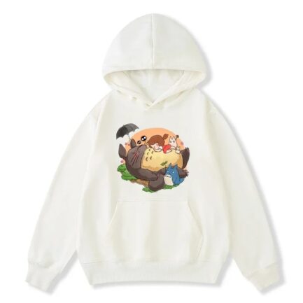 Studio Ghibli Totoro Cute Anime Hoodie White