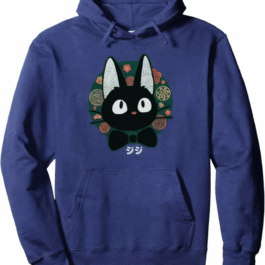Studio Ghibli Jiji Anime Cat Hoodie